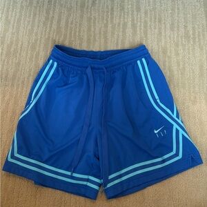 Nike Men's Royal Blue Athletic Shorts with Light Blue Trim